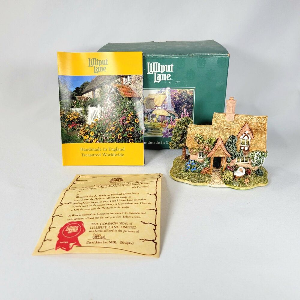 Lilliput Lane "Comfort Cottage" L2127 Vintage 1998 House w/ Box & Deed